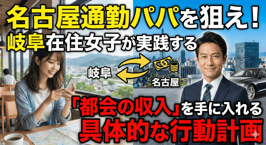 名古屋通勤パパを狙え！岐阜在住女子が実践する「都会の収入」を手に入れる具体的な行動計画